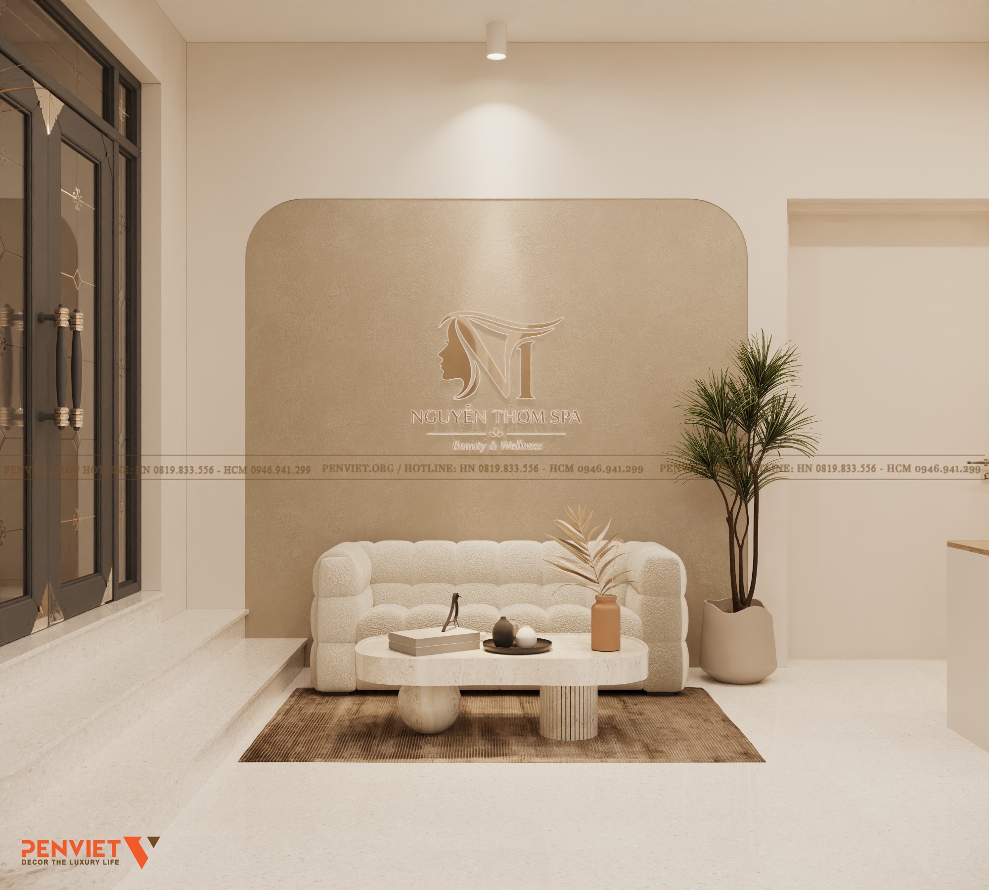 Thiết kế Spa Nguyễn Thơm Spa 30m² tại Hưng Yên – Không gian tối giản, thư giãn 18 1