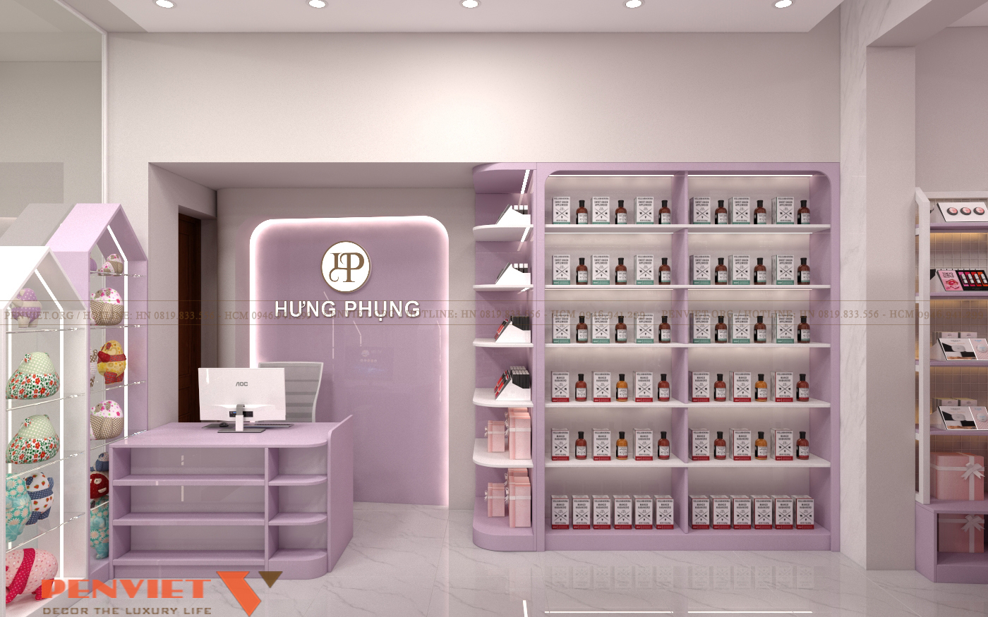 Thiết Kế Cửa Hàng Văn Phòng Phẩm Hưng Phụng 2