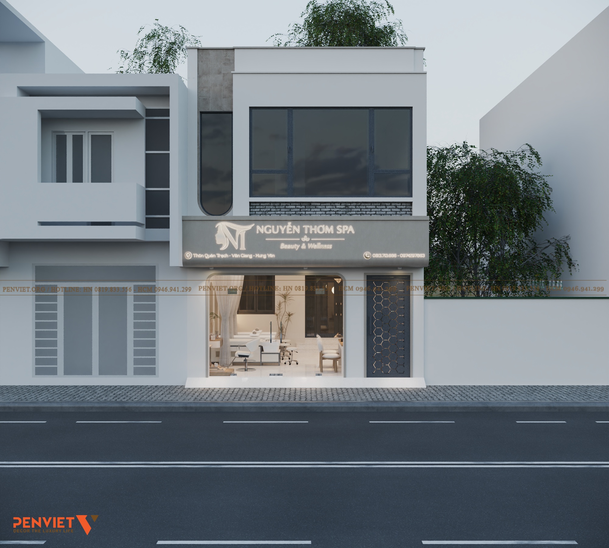 Thiết kế Spa Nguyễn Thơm Spa 30m² tại Hưng Yên – Không gian tối giản, thư giãn 24 1