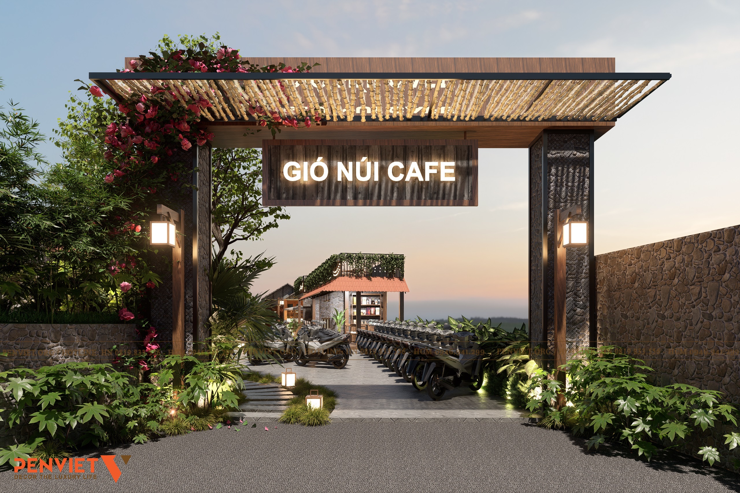 Xây dựng - Cải tạo Thiết kế quán cafe sân vườn Gió Núi Cafe – Không gian cafe sân vườn hòa mình vào thiên nhiên trên diện tích 300m²