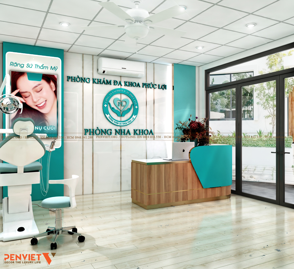 Thiết kế phòng khám nha khoa – Phòng khám đa khoa Phúc Lợi P NHA KHOA C7