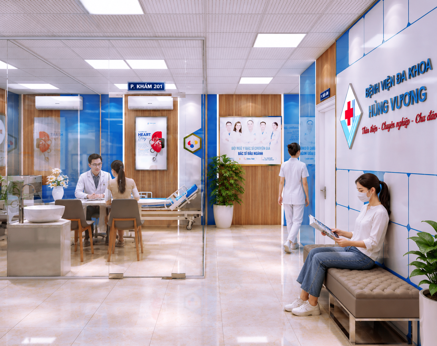 Thiết kế Bệnh viện Hùng Vương Hà Nội – Giải pháp không gian y tế hiện đại, tối ưu vận hành theo tiêu chuẩn bệnh viện T2 C10.1