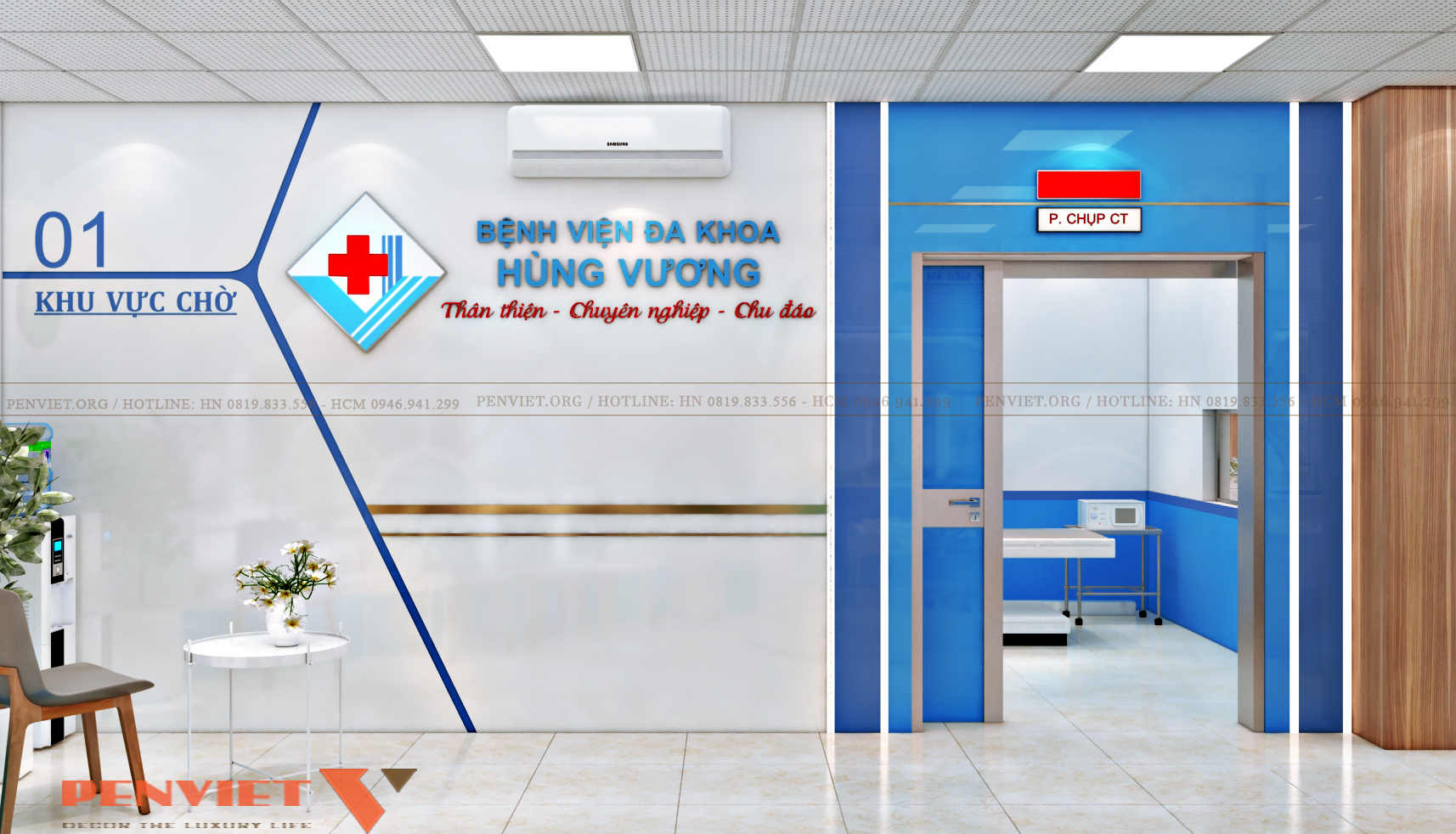 Thiết kế Bệnh viện Hùng Vương Hà Nội – Giải pháp không gian y tế hiện đại, tối ưu vận hành theo tiêu chuẩn bệnh viện T2 C34