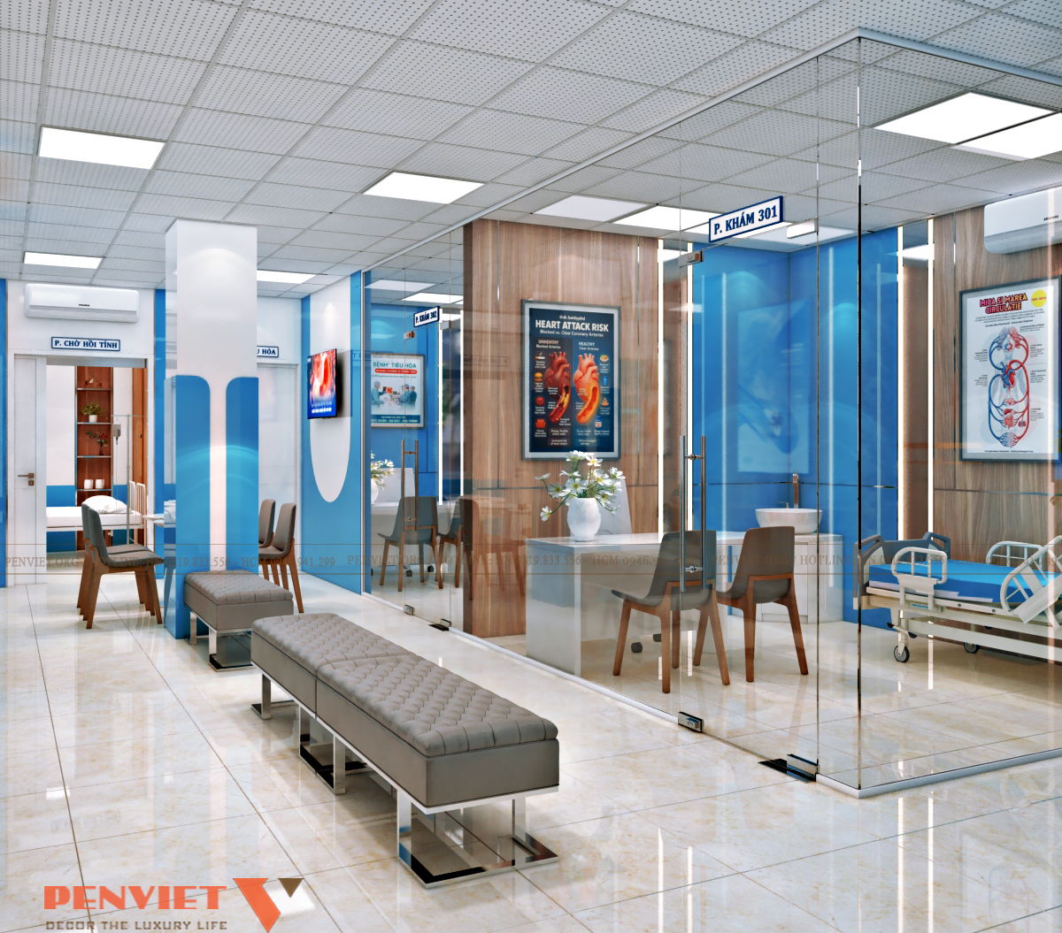 Thiết kế Bệnh viện Hùng Vương Hà Nội – Giải pháp không gian y tế hiện đại, tối ưu vận hành theo tiêu chuẩn bệnh viện T3 C13