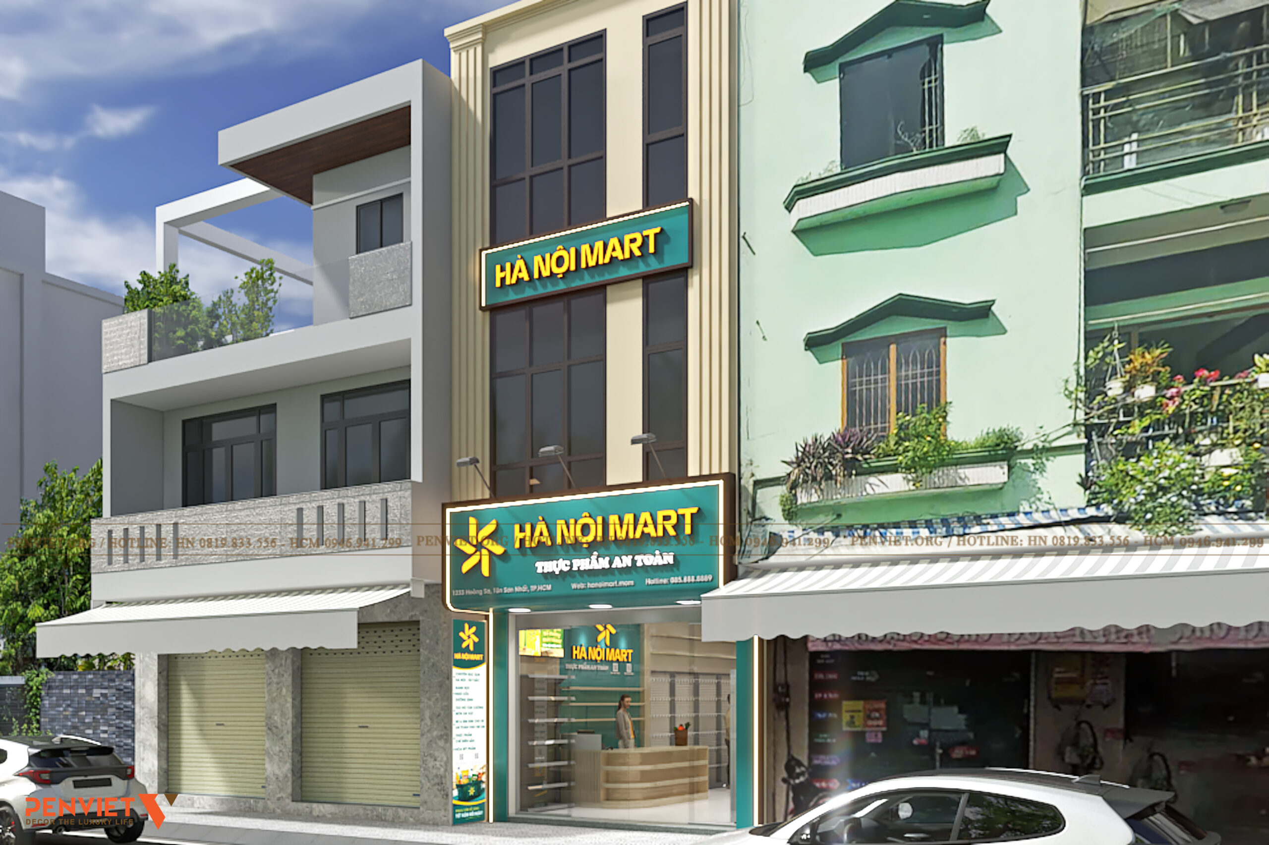 Thiết Kế Siêu Thị Hà Nội Mart Tân Bình – Không Gian Hiện Đại Mang Âm Hưởng Thủ Đô 01 scaled