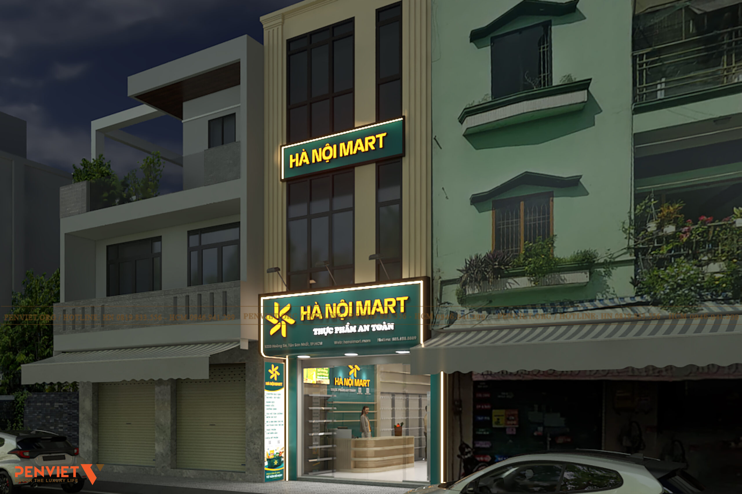 Thiết Kế Siêu Thị Hà Nội Mart Tân Bình – Không Gian Hiện Đại Mang Âm Hưởng Thủ Đô 01 1 scaled