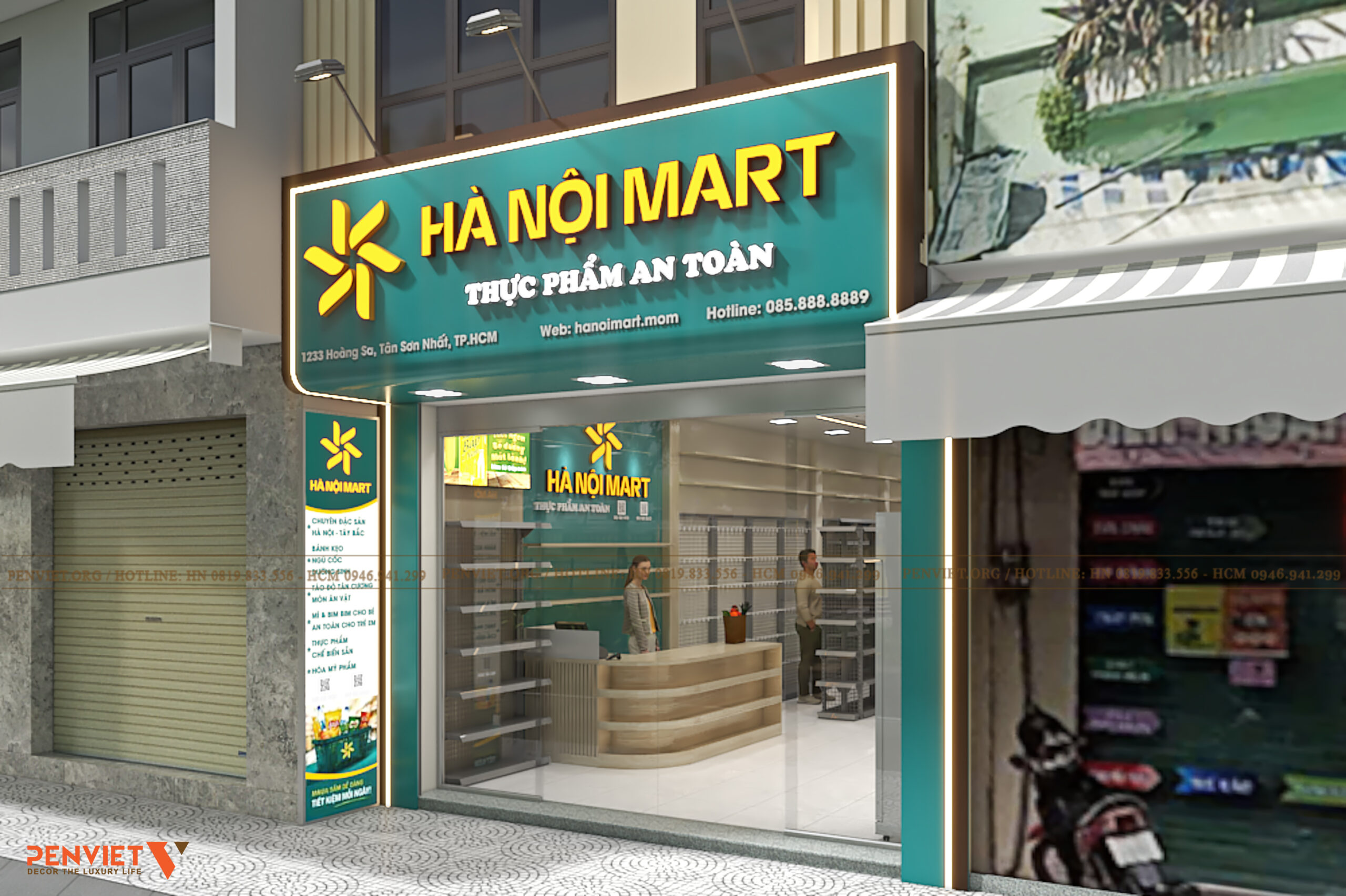 Thiết Kế Siêu Thị Hà Nội Mart Tân Bình – Không Gian Hiện Đại Mang Âm Hưởng Thủ Đô 02 scaled