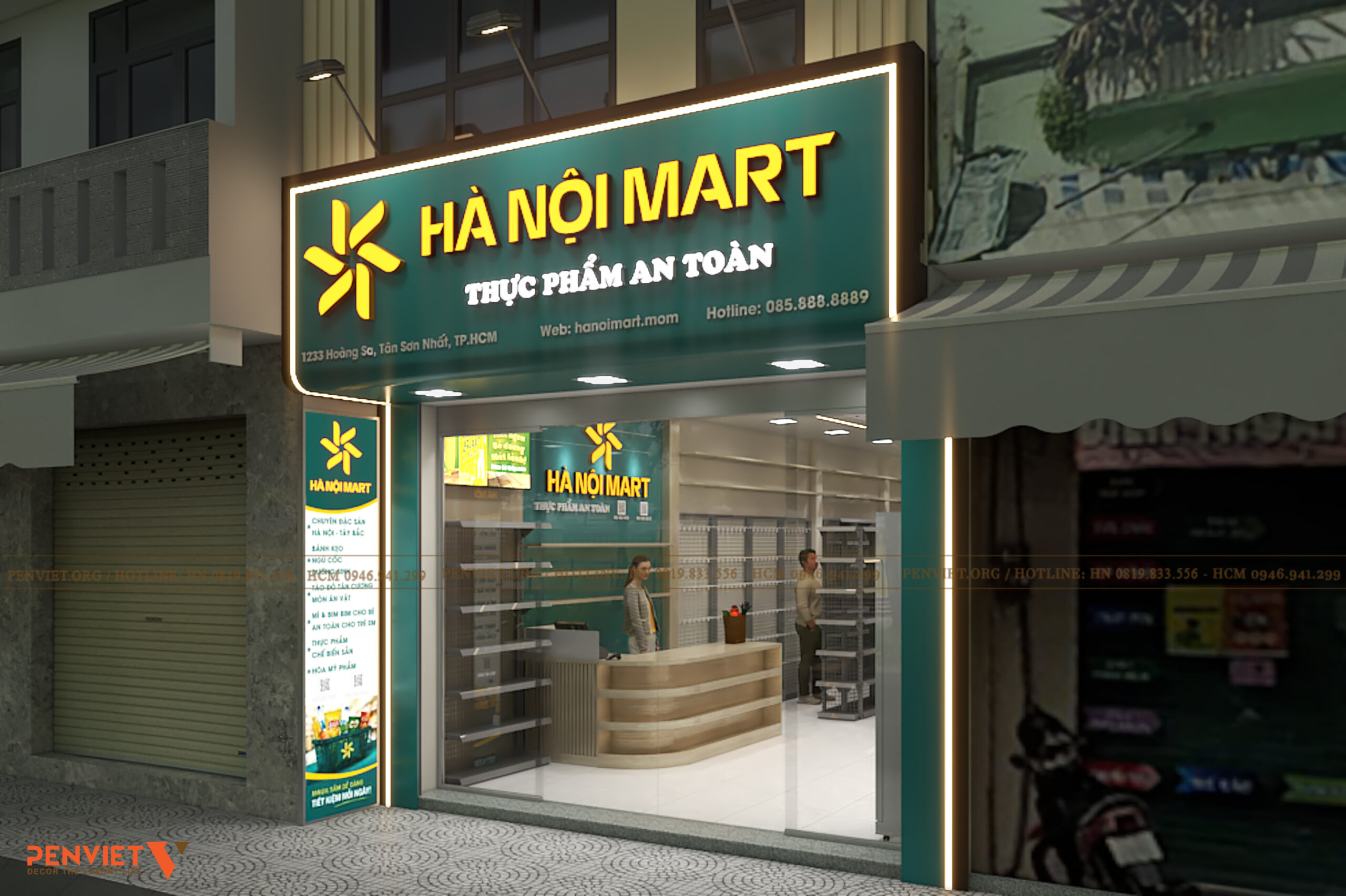 Thiết Kế Siêu Thị Hà Nội Mart Tân Bình – Không Gian Hiện Đại Mang Âm Hưởng Thủ Đô 02 1 scaled