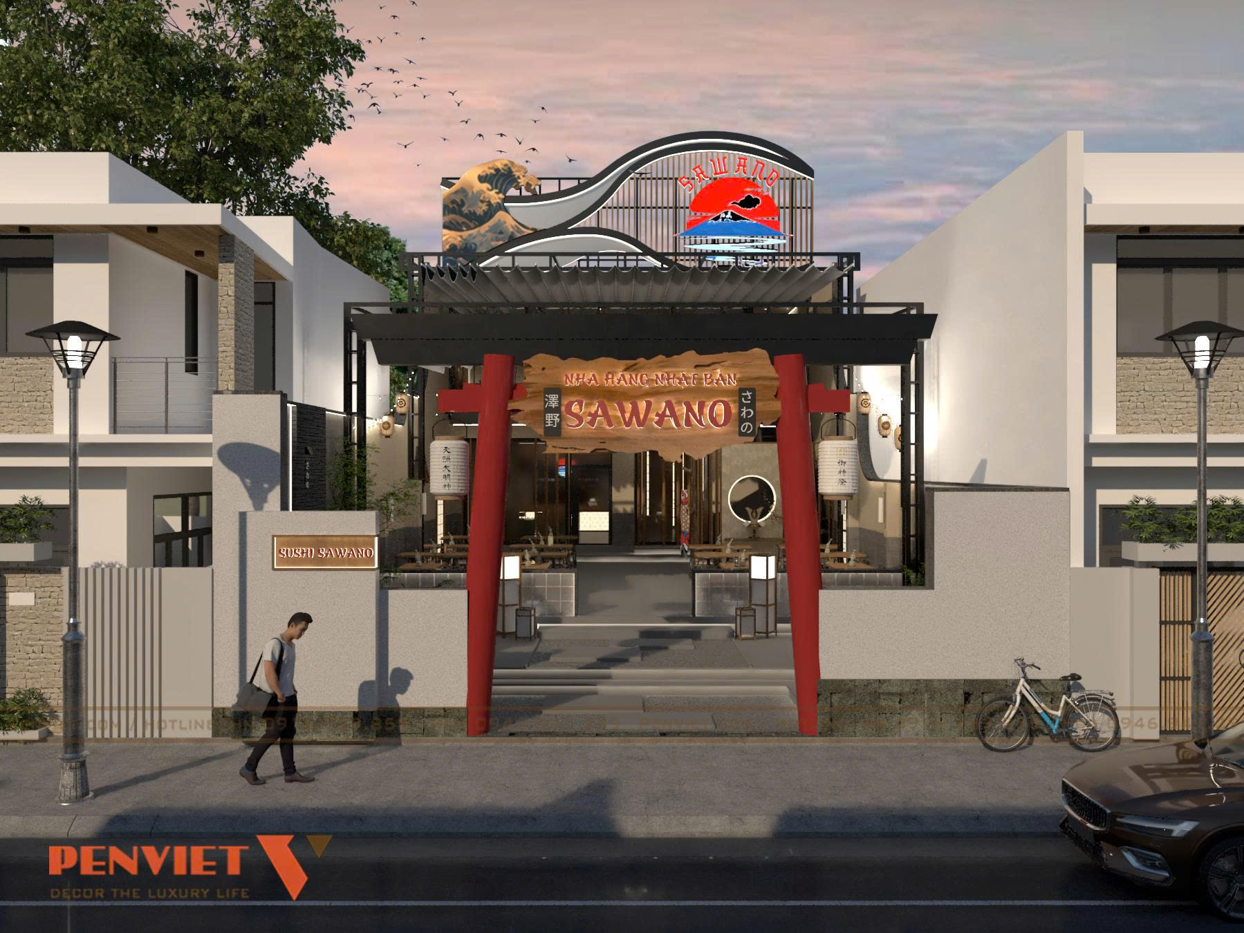 Thiết Kế Nhà Hàng Sushi Sawano – Không Gian Ẩm Thực Nhật Bản Giữa Lòng Bến Cát VIEW 1