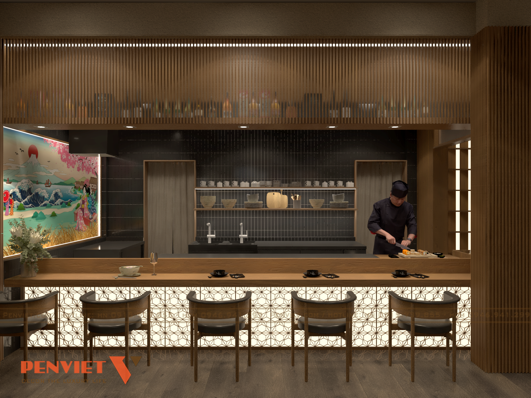 Thiết Kế Nhà Hàng Sushi Sawano – Không Gian Ẩm Thực Nhật Bản Giữa Lòng Bến Cát VIEW 19