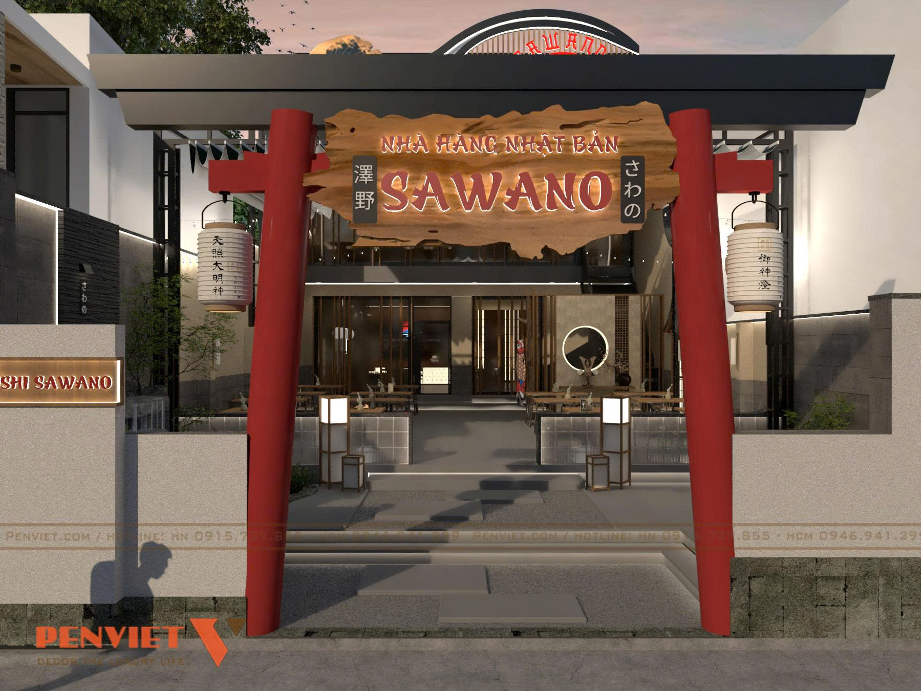 Thiết Kế Nhà Hàng Sushi Sawano – Không Gian Ẩm Thực Nhật Bản Giữa Lòng Bến Cát VIEW 2