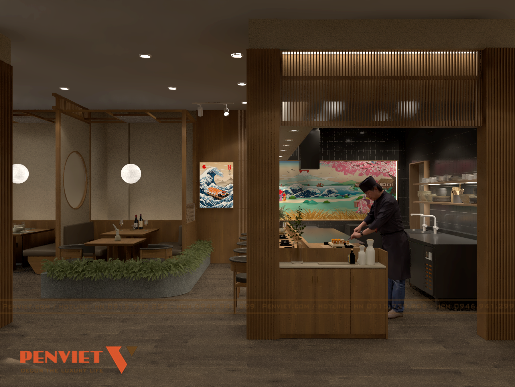 Thiết Kế Nhà Hàng Sushi Sawano – Không Gian Ẩm Thực Nhật Bản Giữa Lòng Bến Cát VIEW 25