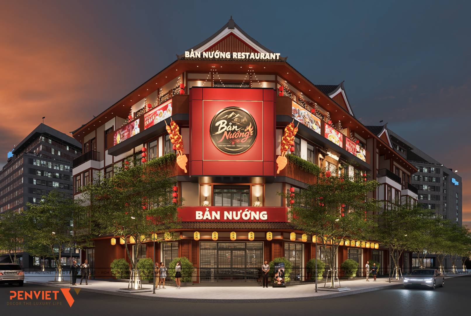Thiết kế nhà hàng Bản Nướng tại Vinhomes Tuyên Quang – Đậm chất Tây Bắc, trọn vị sum vầy 1.2