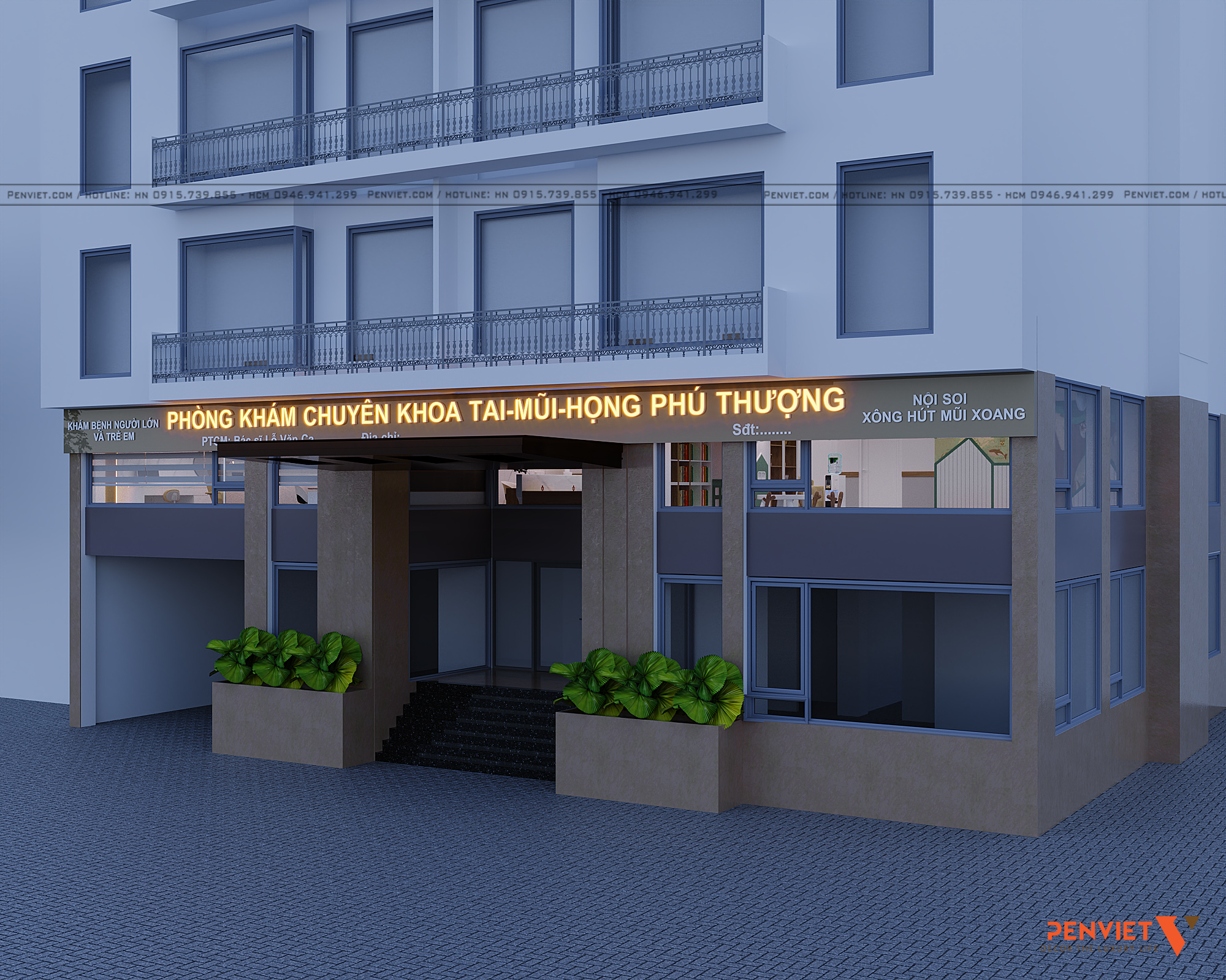 Thiết kế Phòng khám Tai Mũi Họng Phú Thượng – Không gian y tế hiện đại, thân thiện 2 1
