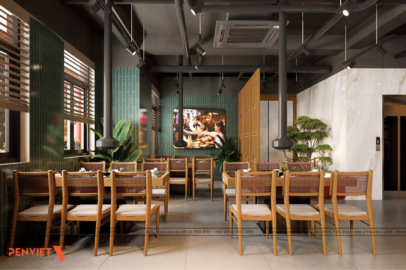 Thiết kế nhà hàng Bản Nướng tại Vinhomes Tuyên Quang – Đậm chất Tây Bắc, trọn vị sum vầy 4 3