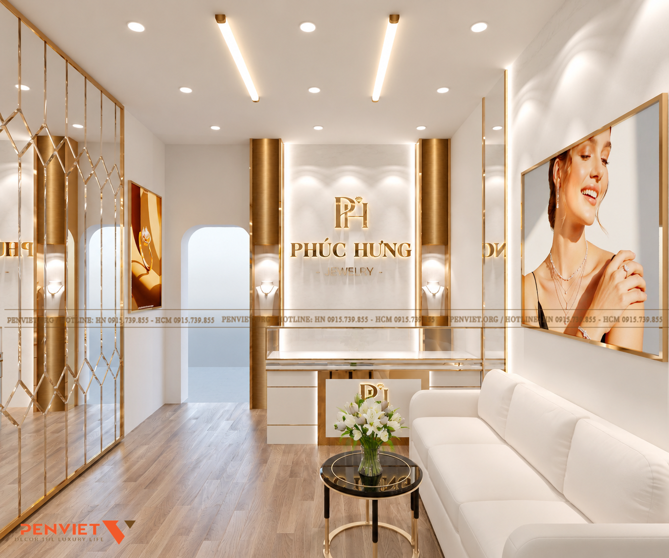 Thiết kế tiệm vàng bạc Phúc Hưng - Hà Nội | Diện tích 60m² phong cách hiện đại 82bdd1c2 31c6 4104 ad3e d17a639cc108