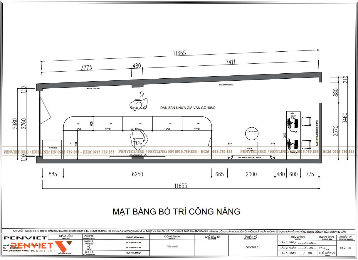 Thiết kế tiệm vàng bạc Phúc Hưng - Hà Nội | Diện tích 60m² phong cách hiện đại Capture 3