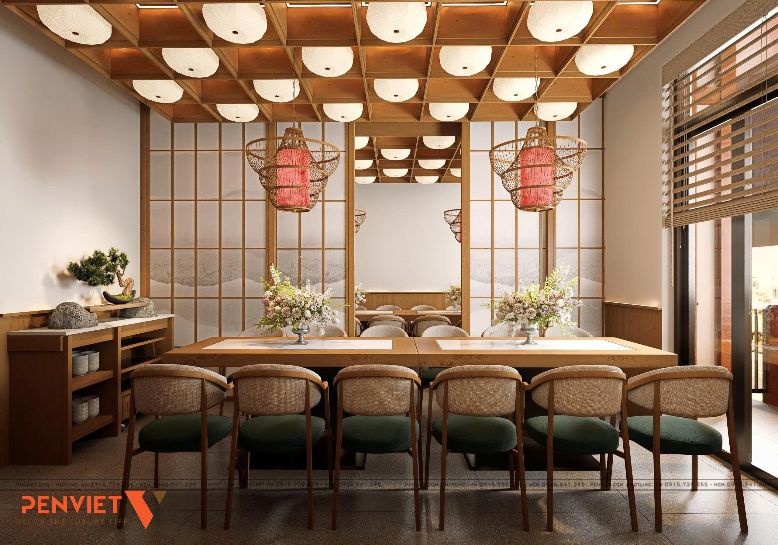 Thiết kế nhà hàng Bản Nướng tại Vinhomes Tuyên Quang – Đậm chất Tây Bắc, trọn vị sum vầy P.Vip 1.2