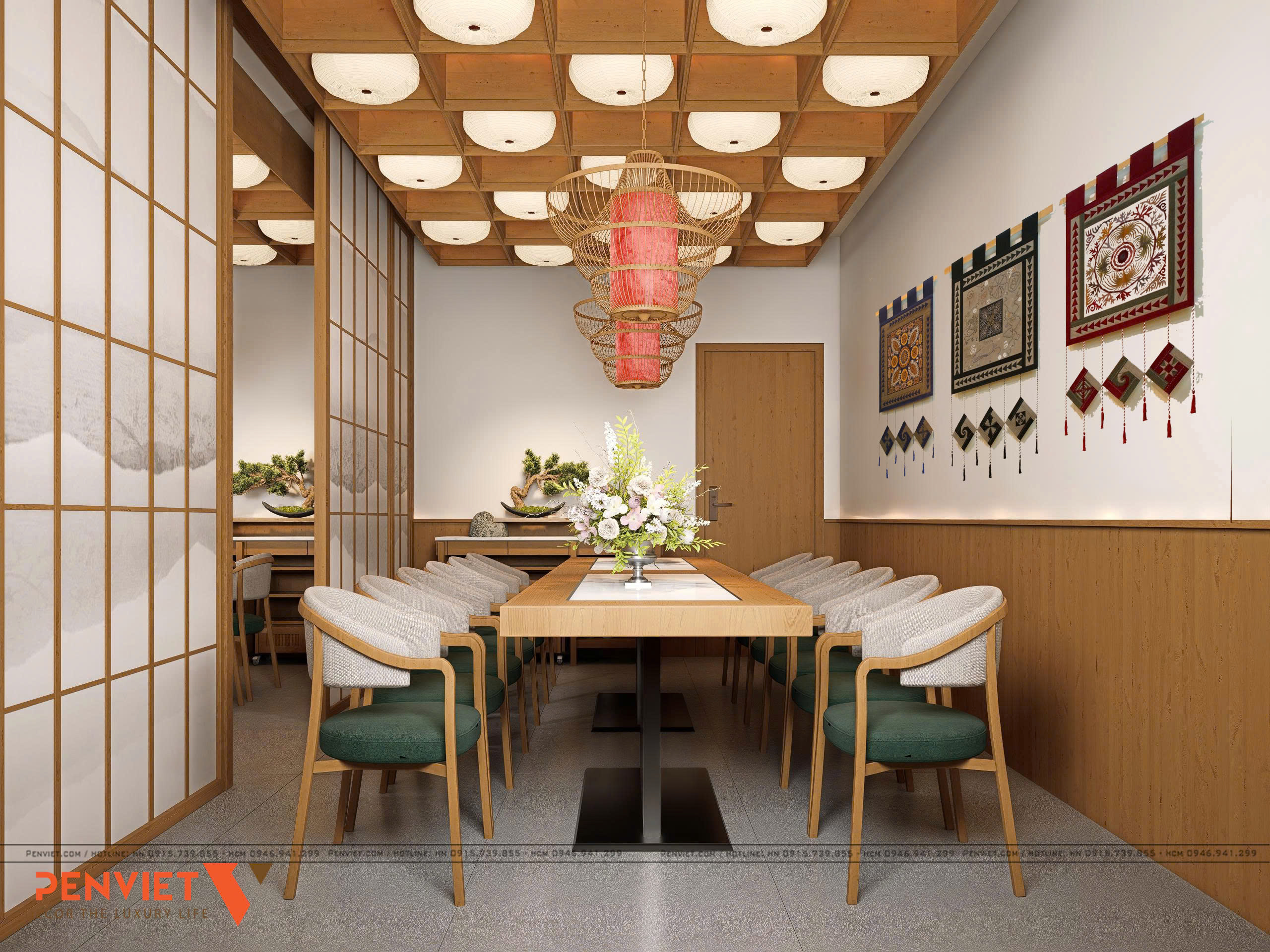 Thiết kế nhà hàng Bản Nướng tại Vinhomes Tuyên Quang – Đậm chất Tây Bắc, trọn vị sum vầy P.Vip 2.2