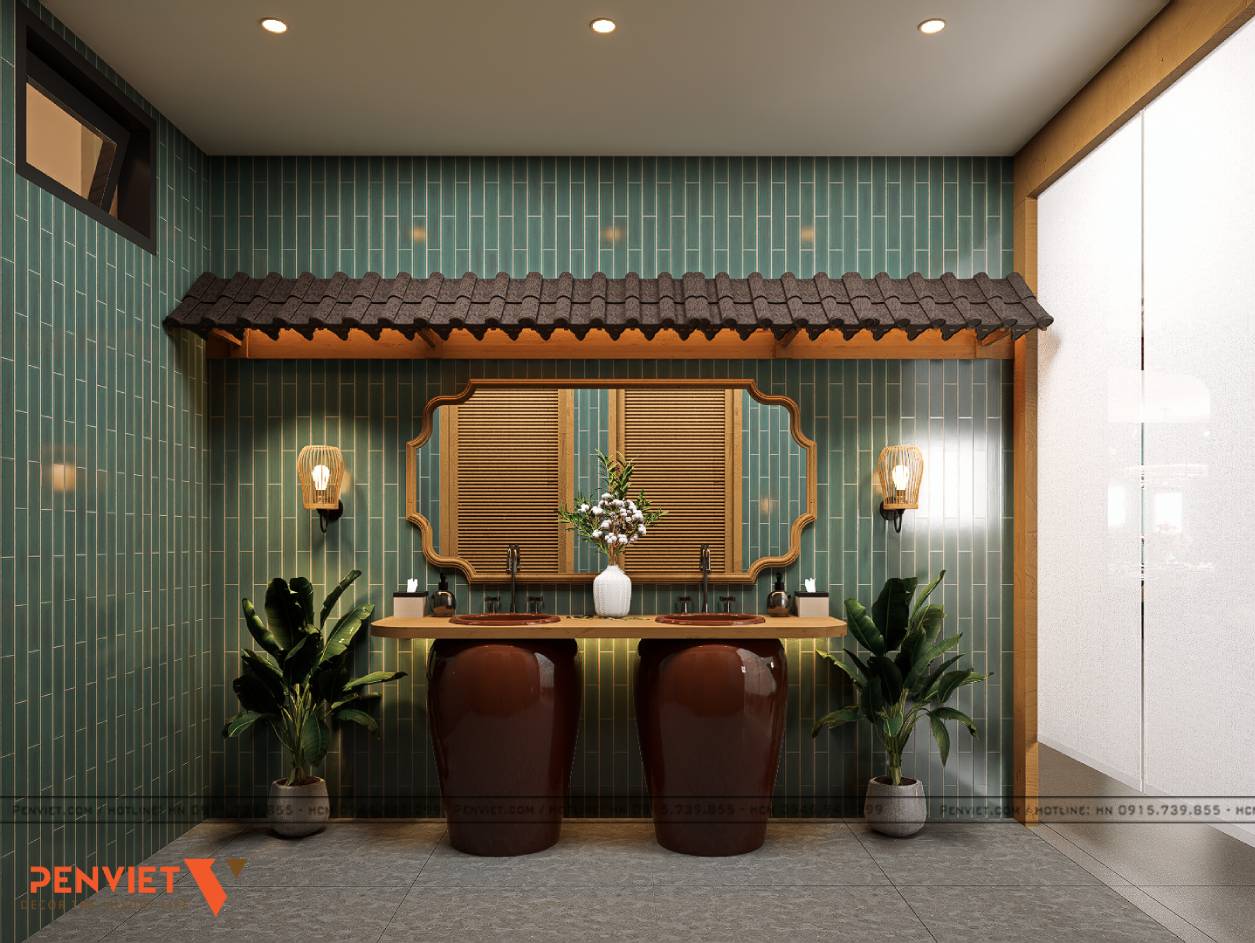 Thiết kế nhà hàng Bản Nướng tại Vinhomes Tuyên Quang – Đậm chất Tây Bắc, trọn vị sum vầy WC 1.1