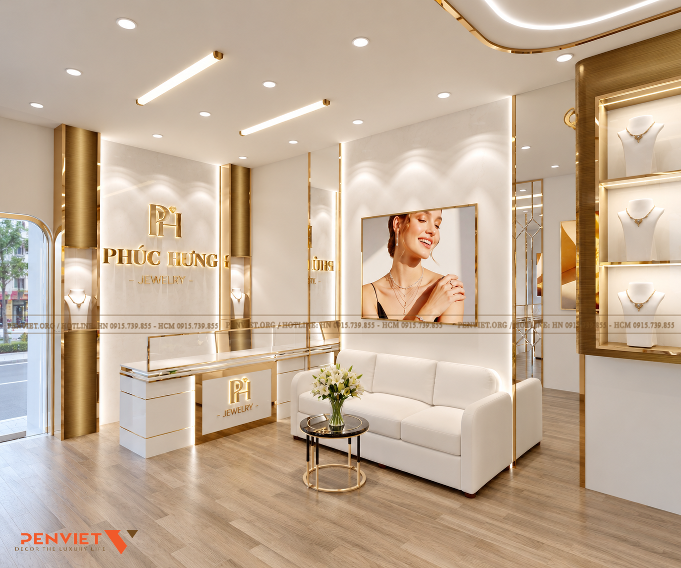 Thiết kế tiệm vàng bạc Phúc Hưng - Hà Nội | Diện tích 60m² phong cách hiện đại d7bb4221 363e 434b b525 98665e49c53f